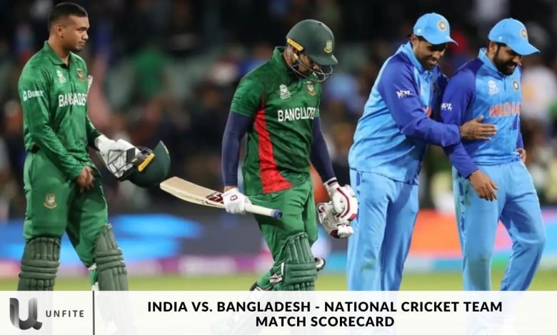 India vs. Bangladesh - National Cricket Team Match Scorecard