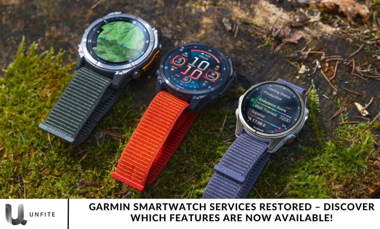 Garmin Smartwatch Services Restored – Discover Which Features Are Now Available!