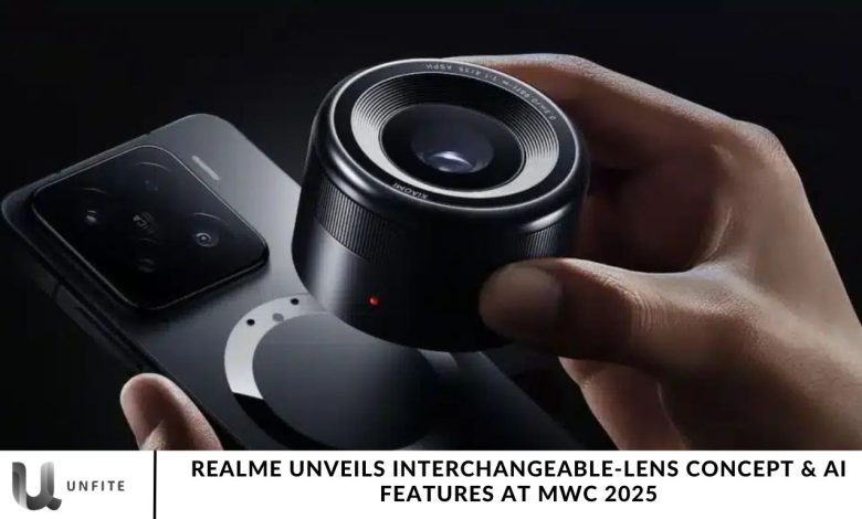 Realme Unveils Interchangeable-Lens Concept & AI Features at MWC 2025